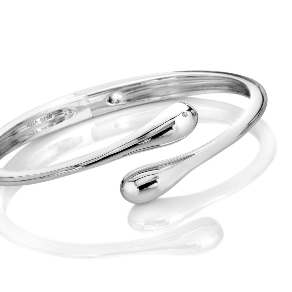 Hot Diamonds Silver Droplet Bangle
