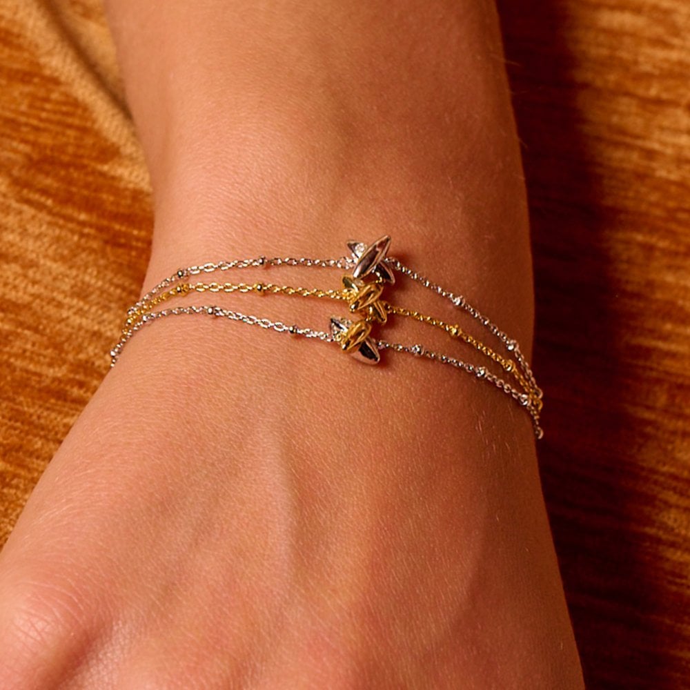 Hot Diamonds Silver Coupled Bracelet