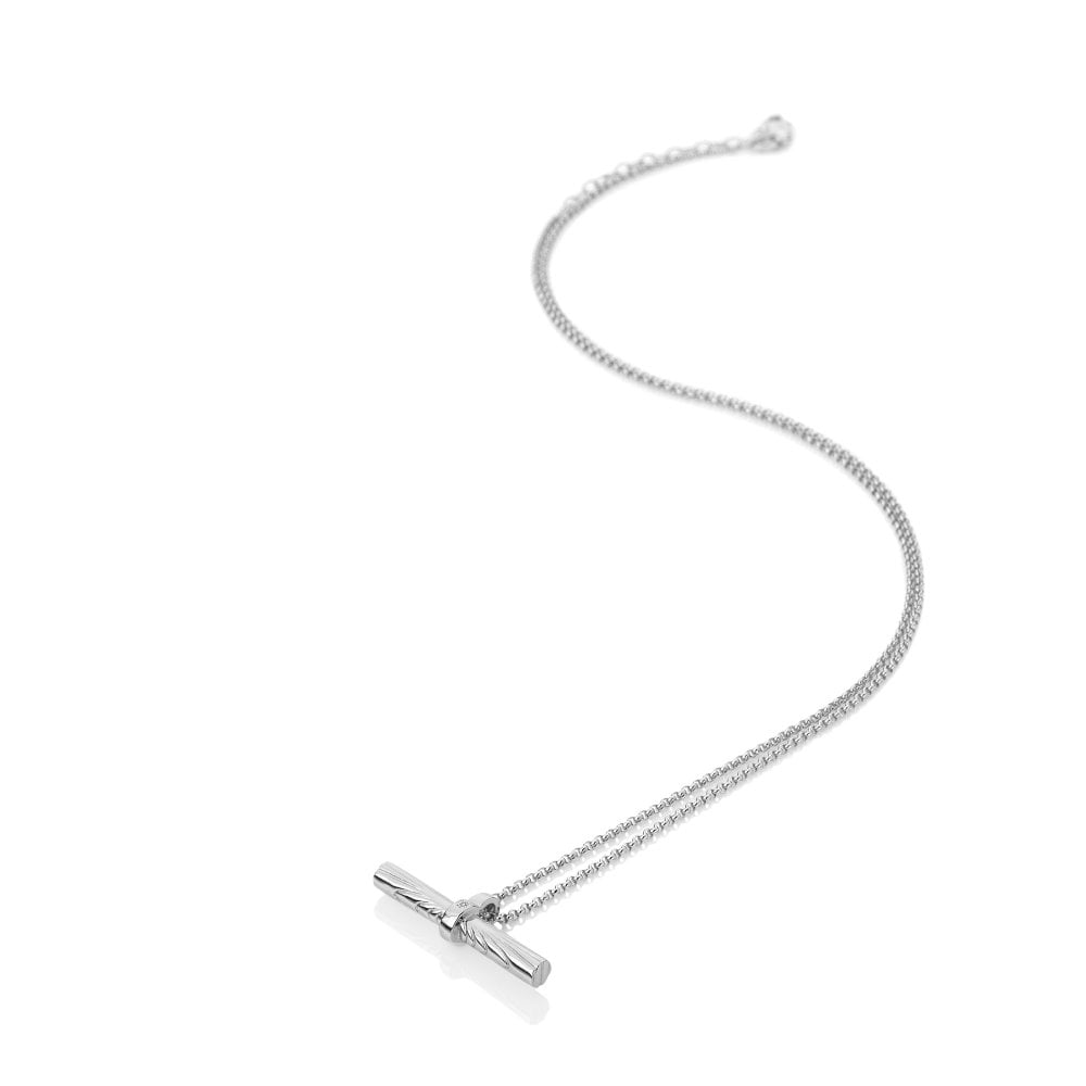 Hot Diamonds Silver T-Bar Necklace