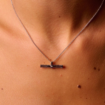 Hot Diamonds Silver T-Bar Necklace