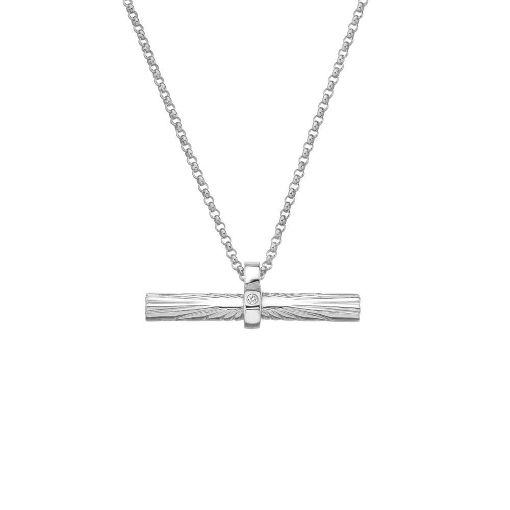 Hot Diamonds Silver T-Bar Necklace