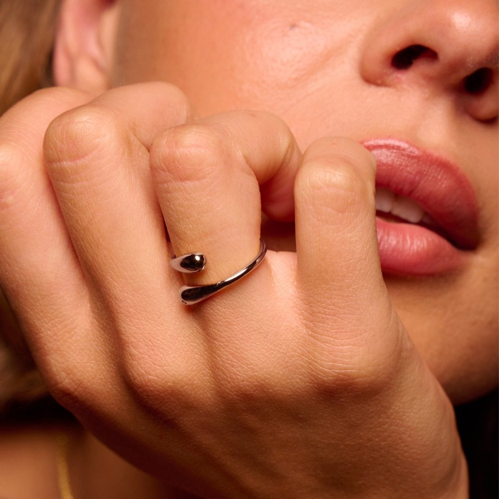 Hot Diamonds Silver Droplet Ring