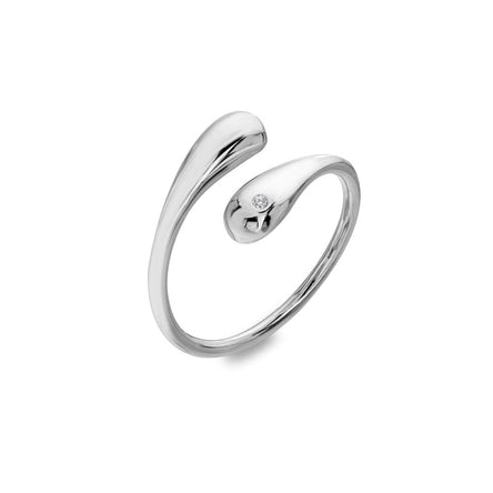 Hot Diamonds Silver Droplet Ring