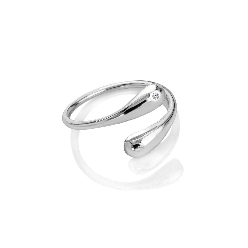 Hot Diamonds Silver Droplet Ring