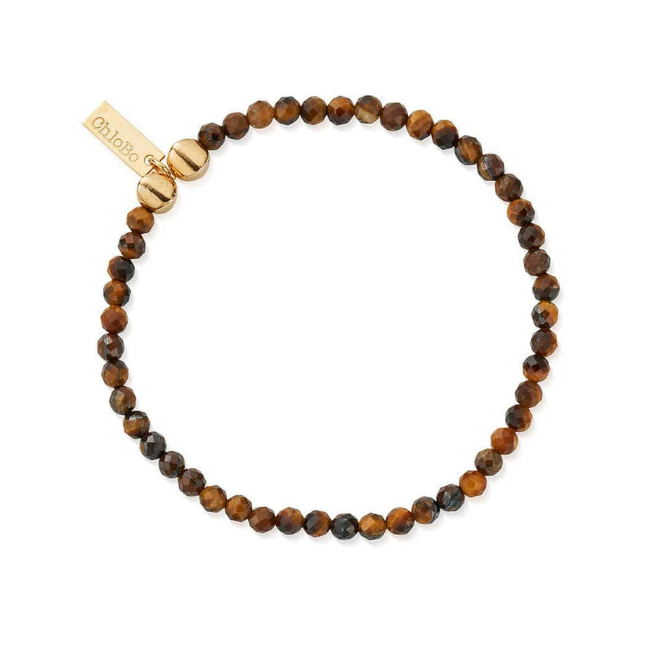 ChloBo Men's Gold Tigers Eye Bracelet