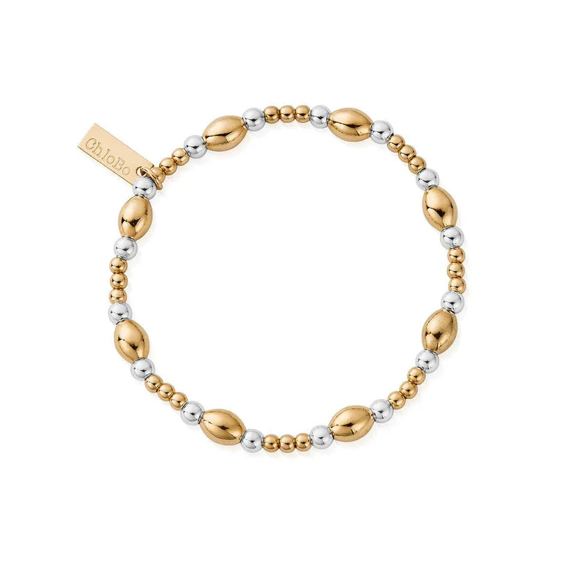 ChloBo Mixed Metal Cute Oval Bracelet