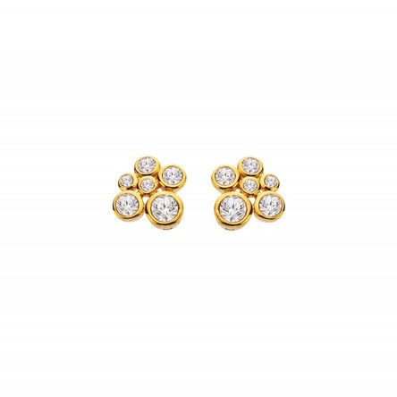 Hot Diamond X Golden Edit Tender Cluster Earrings