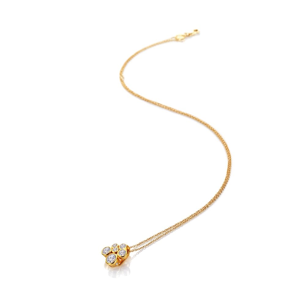 Hot Diamonds X Golden Edit Gold Plated Tender Cluster Pendant