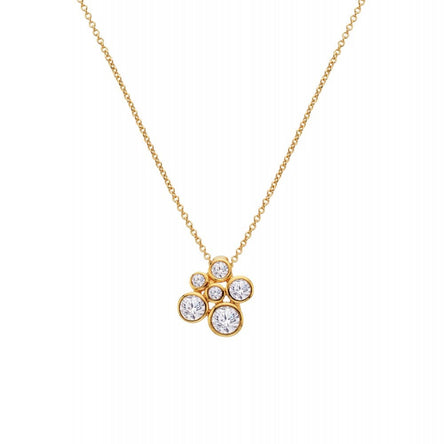 Hot Diamonds X Golden Edit Gold Plated Tender Cluster Pendant