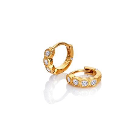 Hot Diamonds X Golden Edit Tender Huggie Gold Plated Earrings