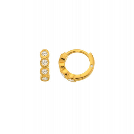 Hot Diamonds X Golden Edit Tender Huggie Gold Plated Earrings