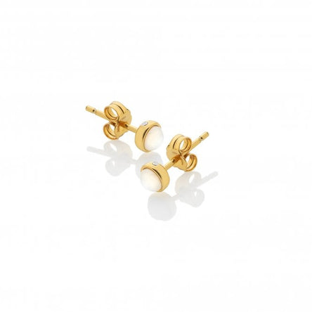 HD X Gold Edit Mother of Pearl Stud Earrings