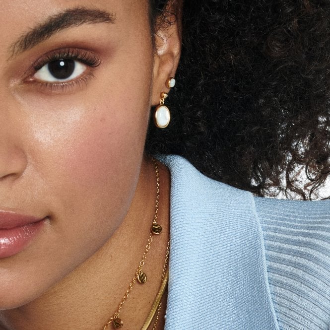 HD X Gold Edit Mother of Pearl Stud Earrings