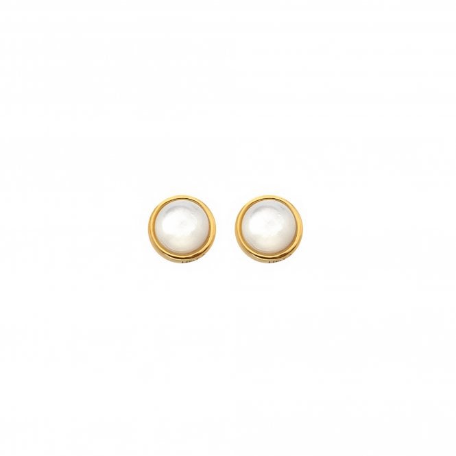 HD X Gold Edit Mother of Pearl Stud Earrings