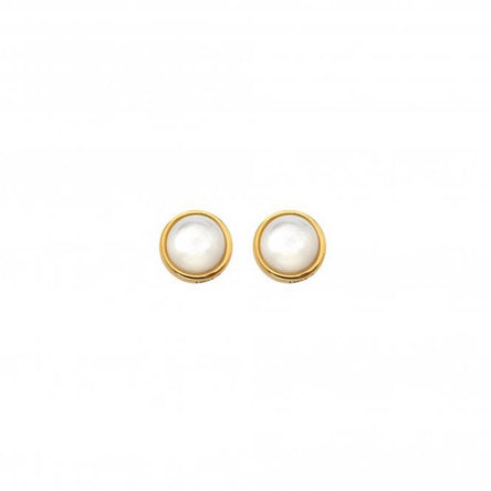 HD X Gold Edit Mother of Pearl Stud Earrings