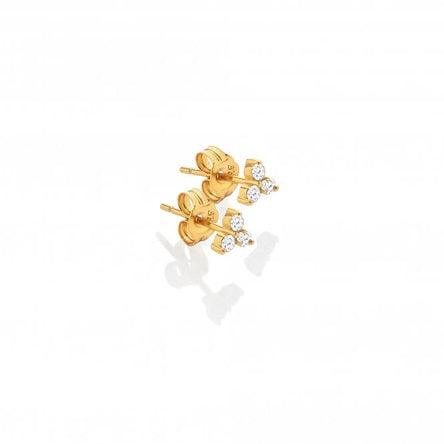 HD X Gold Edit White Topaz Stud Earrings
