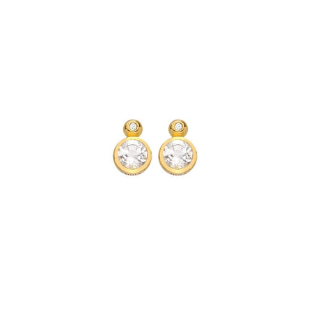 HDXGEM Droplet Stud Earrings - White Topaz