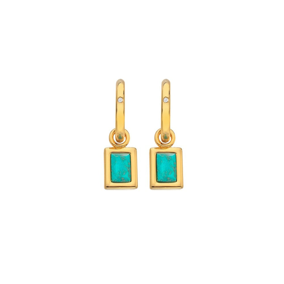 HDXGEM Rectangle Earrings - Turquoise