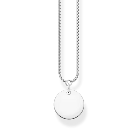 Thomas Sabo Silver Engravable Disc Necklace