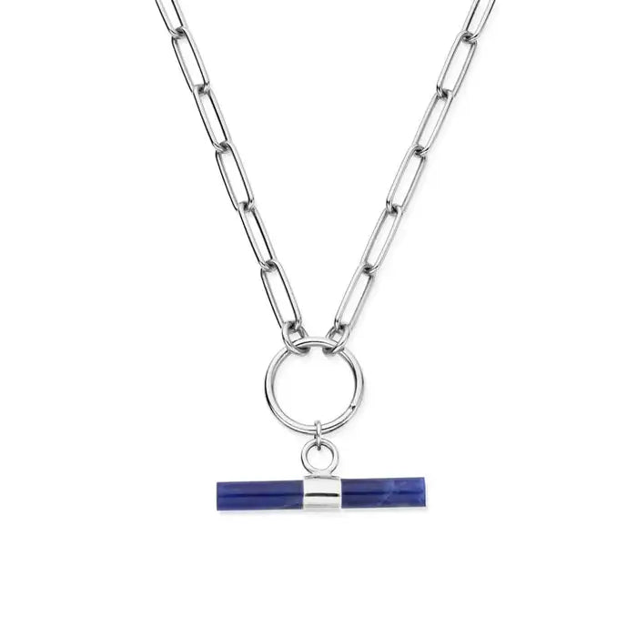 ChloBo Link Chain Sodalite T-Bar Necklace