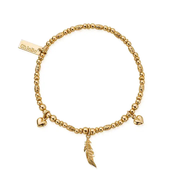 ChloBo Gold Love and Courage Bracelet