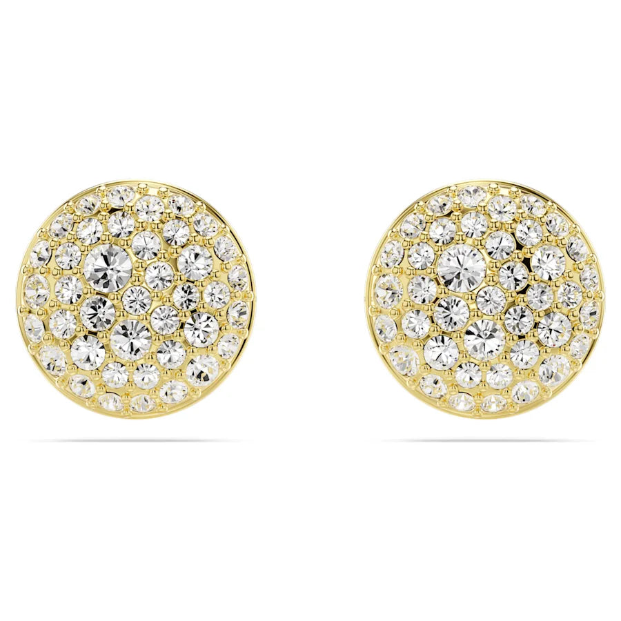 Swarovski Meteora Stud Earrings Gold Tone