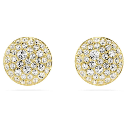 Swarovski Meteora Stud Earrings Gold Tone