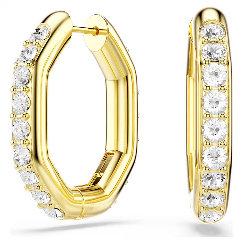 Swarovski Dextera Gold Hoop Earrings