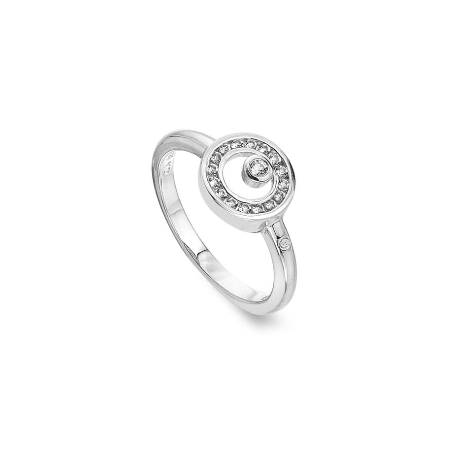 Hot Diamonds Orbit Silver Ring
