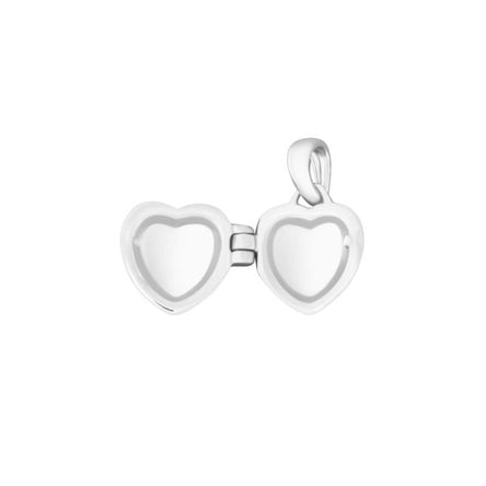 D for Diamond Medium Heart Locket Pendant