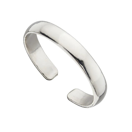 Plain Band Toe Ring Sterling Silver