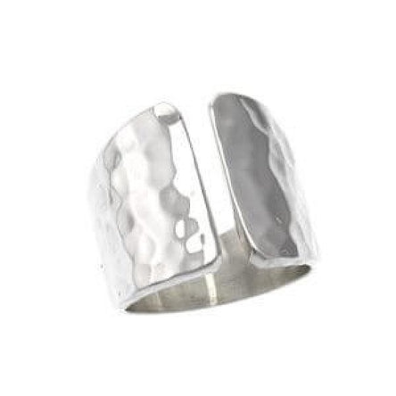 Out of Mexico Wide Hammered Ring