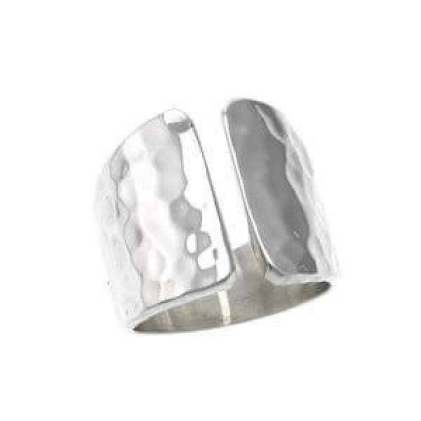 Out of Mexico Wide Hammered Ring