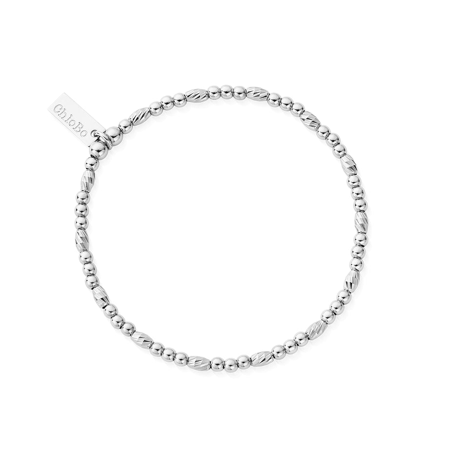 ChloBo Silver Dainty Sparkle Bracelet