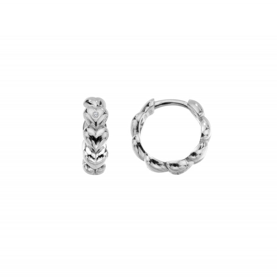 Hot Diamonds Silver Serenity Heart Earrings