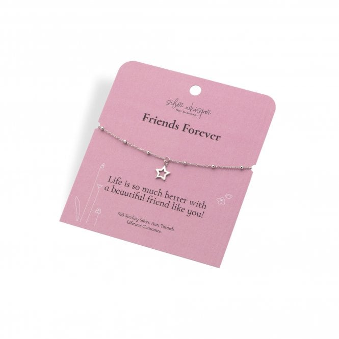 Hot Diamonds Silver Whisper Friends Forever Bracelet