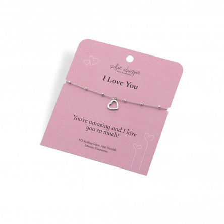 Hot Diamonds Silver Whisper I Love You Bracelet