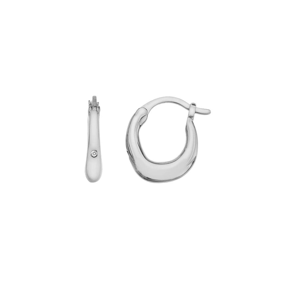 Hot Diamonds Silver Soul Hoop Earrings