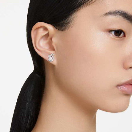 Swarovski Swan stud earrings