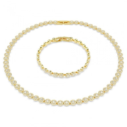 Swarovski Una Small Angelic Set Gold Plated
