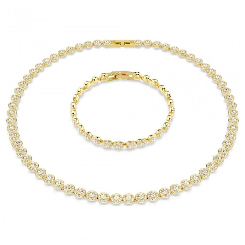 Swarovski Una Small Angelic Set Gold Plated