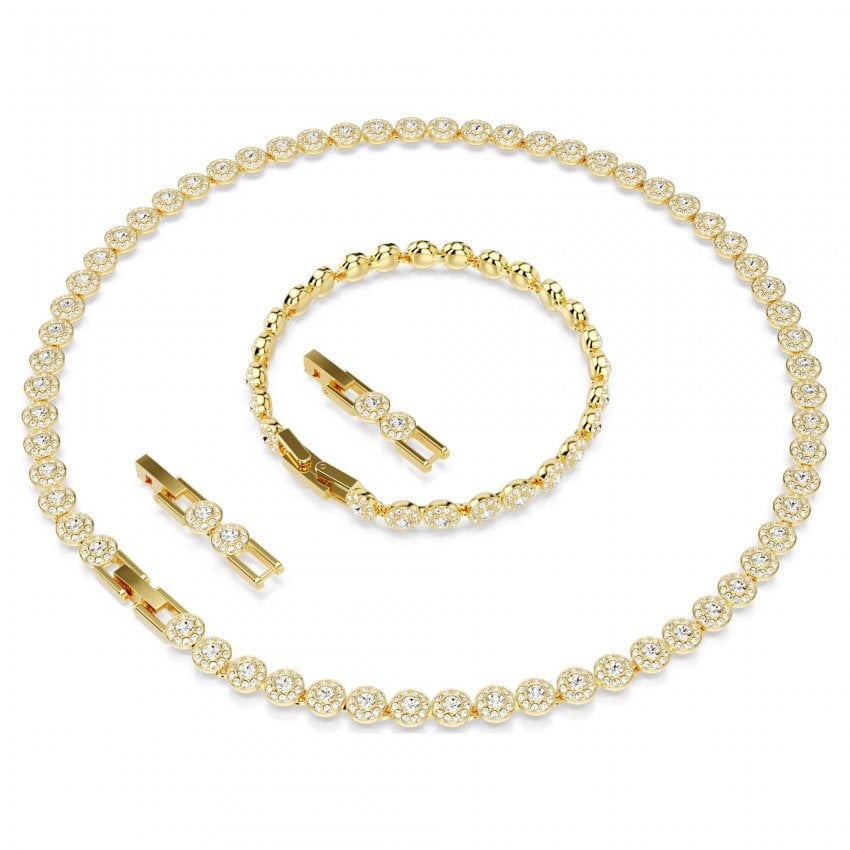 Swarovski Una Small Angelic Set Gold Plated