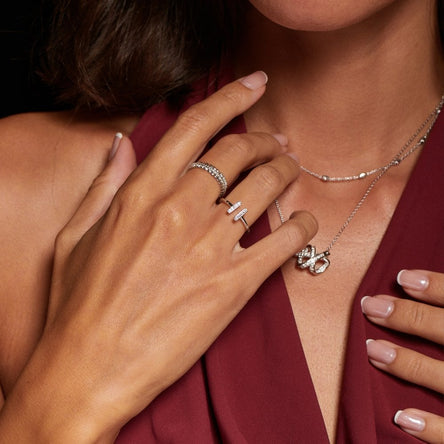 Hot Diamonds Silver T-Bar Ring