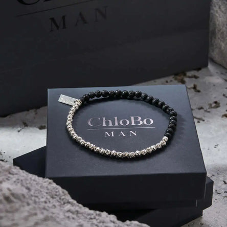ChloBo Men's Black Lava Principal Bracelet