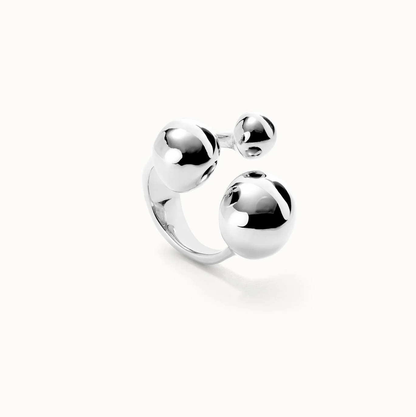 Uno De 50 Three Bubble Silver Ring