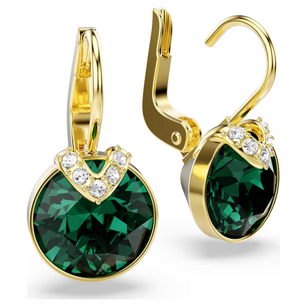Swarovski Bella V Green/Gold Drop Earrings