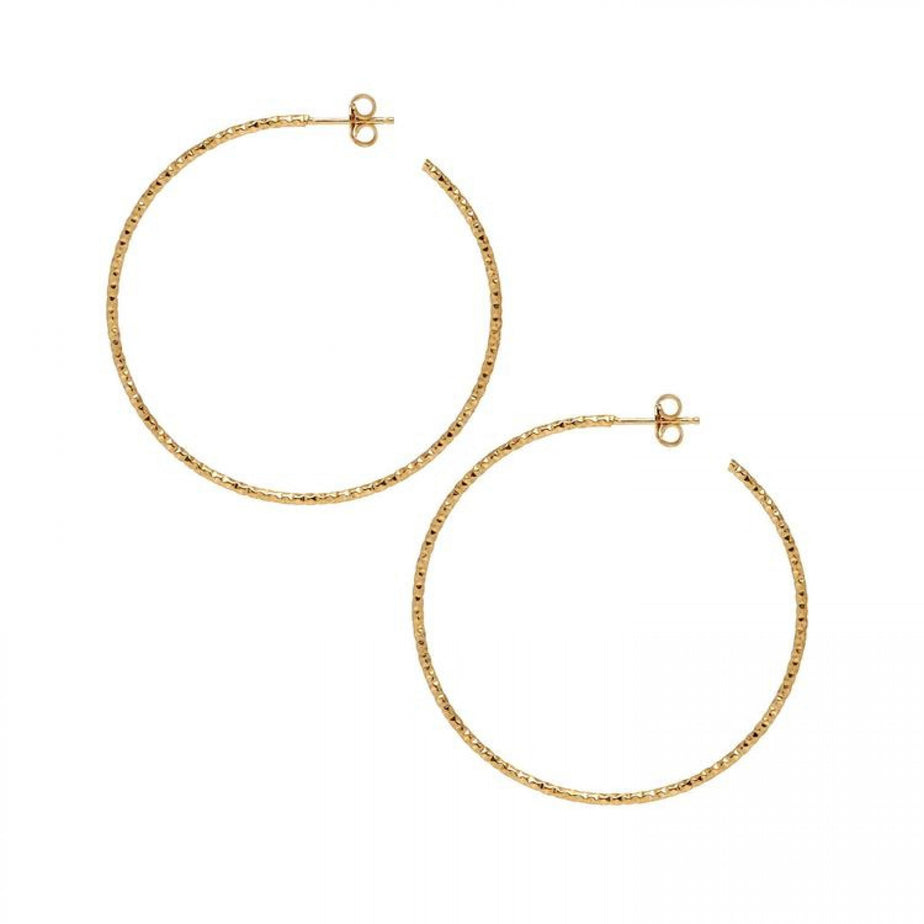 The Hoop Station La Sardegna Yellow Gold Hoops 45mm