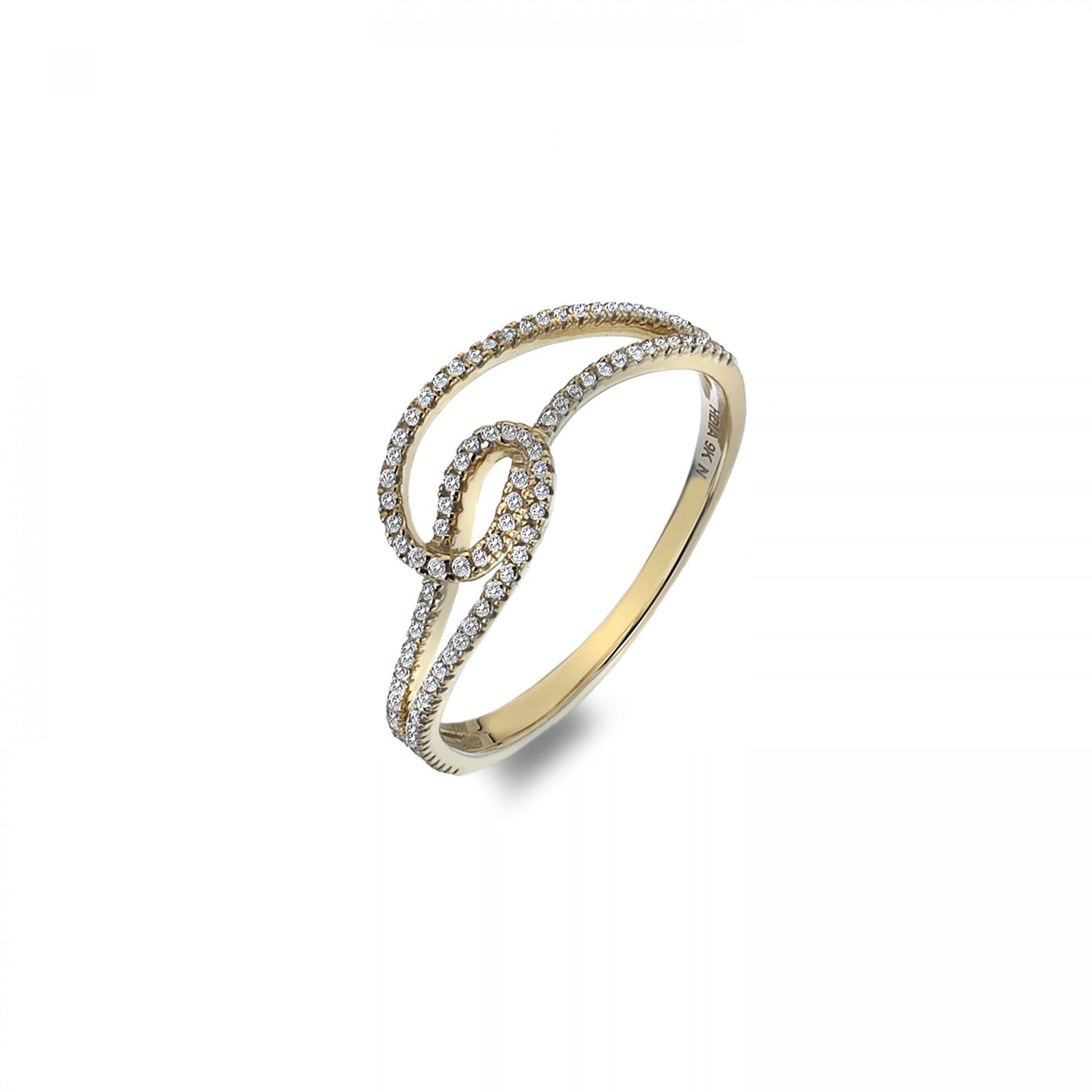 Hot Diamonds 9ct Yellow Gold Flow Coiled Ring