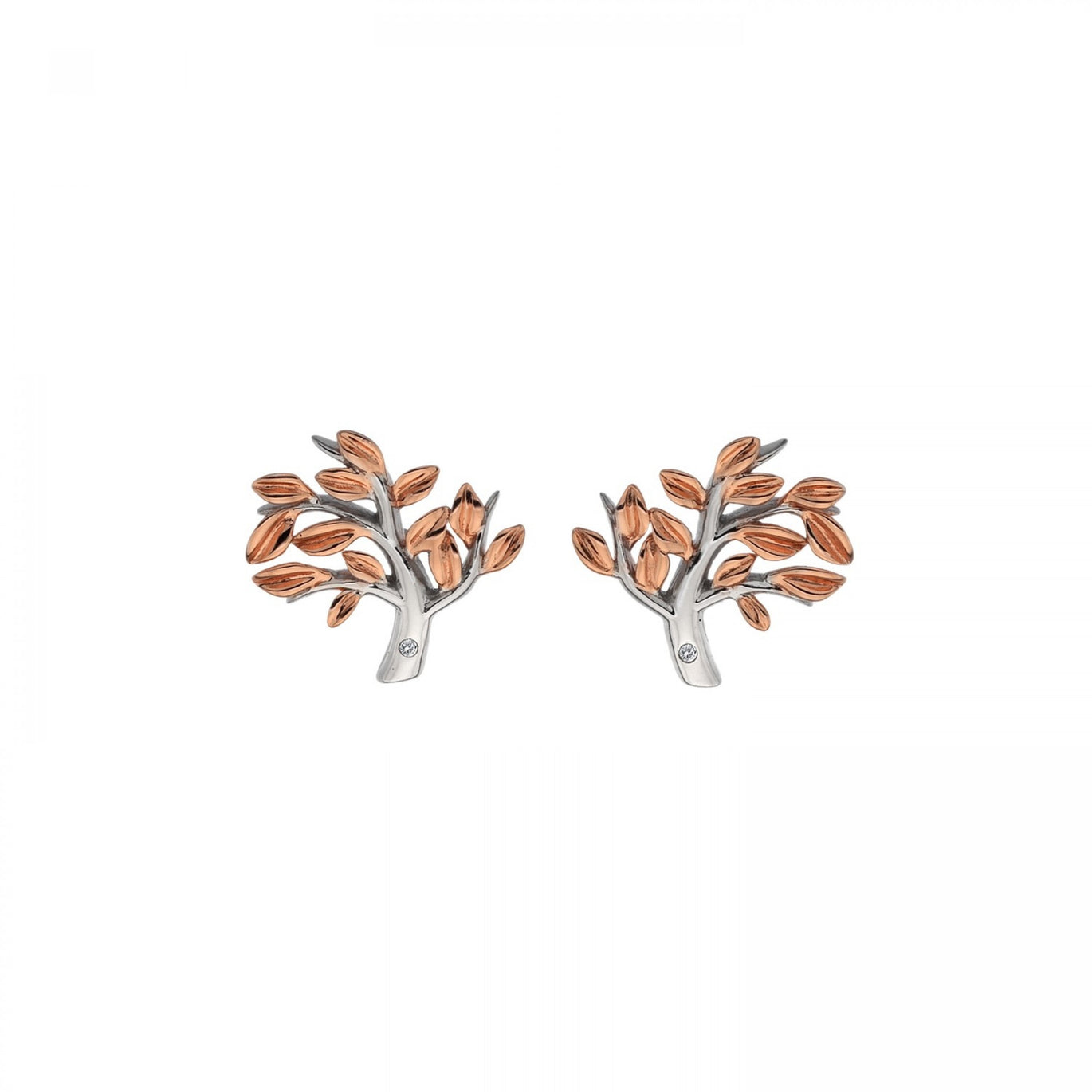 Hot Diamonds Passionate Silver & Rose Gold Earrings