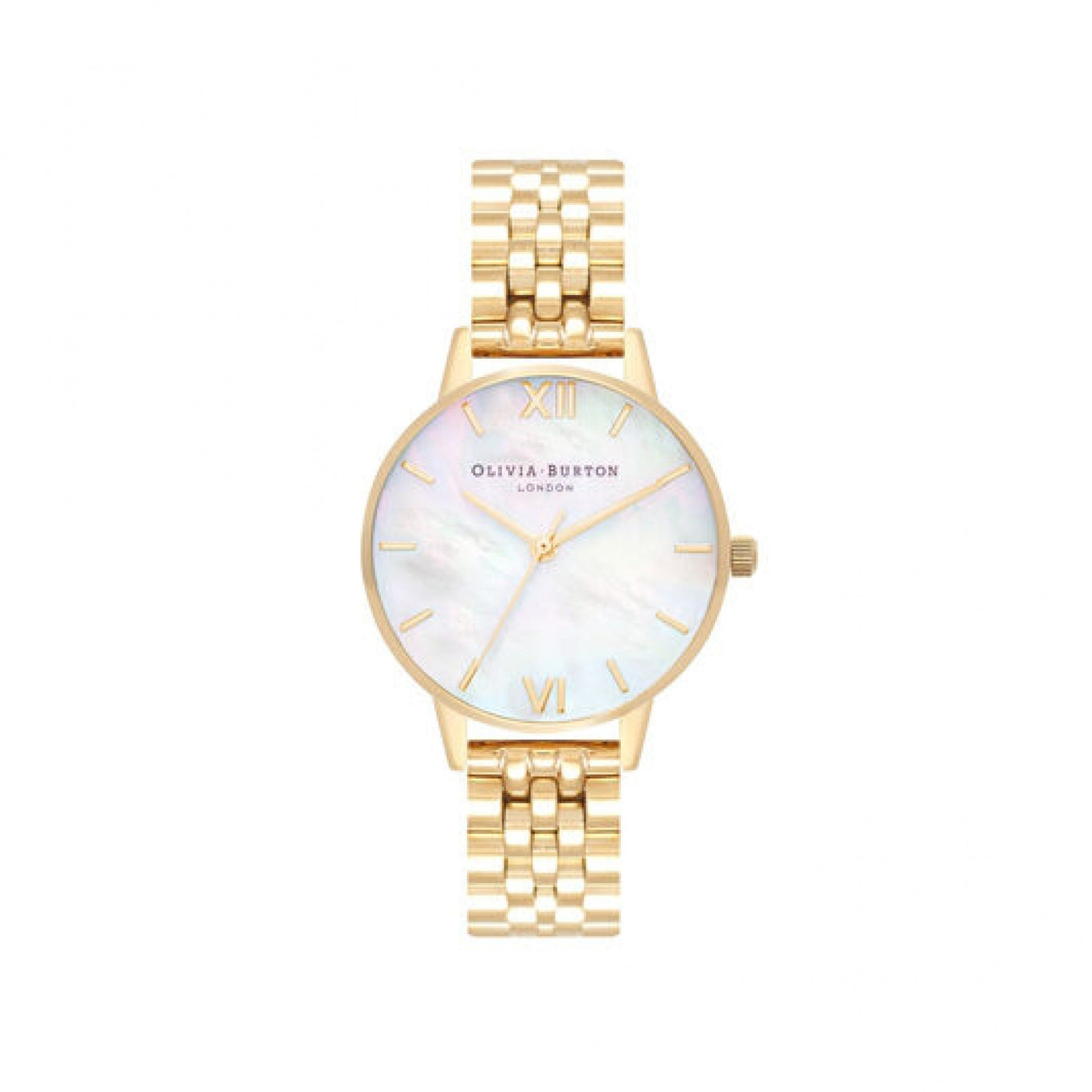 Olivia Burton Mother Of Pearl Gold Bracelet Watch